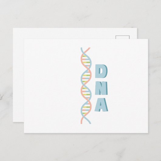 DNA-Kette Postkarte (Vorne/Hinten)