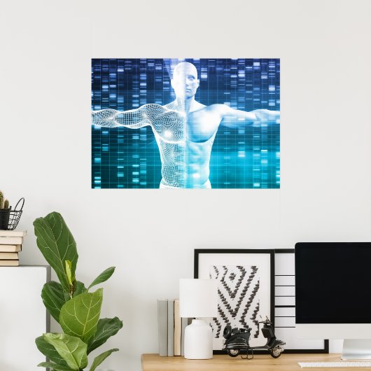 DNA-Kodierung und genetischer Code als Wissenschaf Poster (Heimbüro)