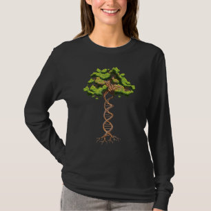 DNA Life Tree Researcher Beruflich Biologin Bi T-Shirt