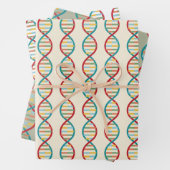  DNA Mitte des Jahrhunderts Moderne STEM-Biolog Geschenkpapier Set (Beispiel)