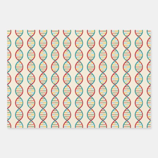 ​ ​ DNA Mitte des Jahrhunderts Moderne STEM-Biolog Geschenkpapier Set (Vorderseite)