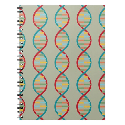  DNA Mitte des Jahrhunderts Moderne STEM-Biolog Notizblock (Vorderseite)