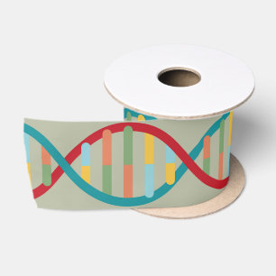 DNA Mitte des Jahrhunderts Moderne STEM-Biolog Satinband