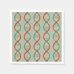  DNA Mitte des Jahrhunderts Moderne STEM-Biolog Serviette