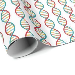 ​ ​ DNA Mitte Jahrhundert Moderne STEM Biologie St Geschenkpapier