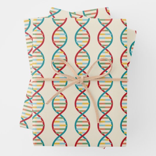  DNA Mitte Jahrhundert Moderne STEM Biologie St Geschenkpapier Set (Beispiel)