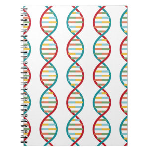  DNA Mitte Jahrhundert Moderne STEM Biologie St Notizblock