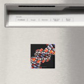 DNA-Molekül. Molekulares DNA-Modell Magnet (In Situ (Geschirrspüler))
