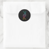 DNA Molekulare Welt Genbiologie Geek Runder Aufkleber (Tasche)