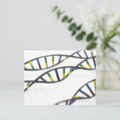 DNA-Moleküle (Desoxyribonukleinsäure). Postkarte (Stehend Vorderseite)