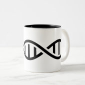 DNA-Piktogramm-Tasse Zweifarbige Tasse (VorderseiteRechts)