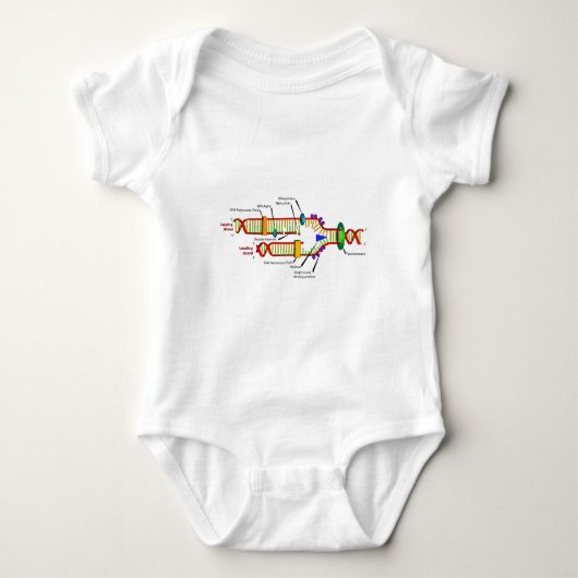 DNA-Replikation Baby Strampler (Vorderseite)