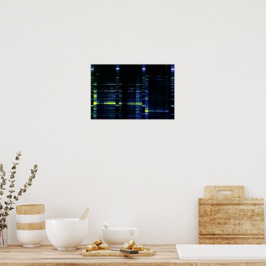 DNA-Sequenzgel 1 Poster (Küche)