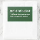 DNA-Spezialist Funny Definition Rechteckiger Aufkleber (Tasche)