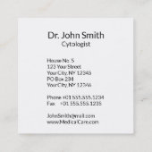 DNA Strand Professional Medical Gold Luxury Quadratische Visitenkarte (Rückseite)