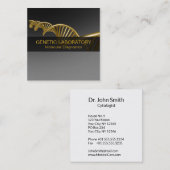 DNA Strand Professional Medical Gold Luxury Quadratische Visitenkarte (Vorne/Hinten)