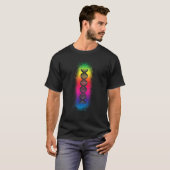 DNA-Strand-Regenbogen-farbig T-Shirt (Vorne ganz)