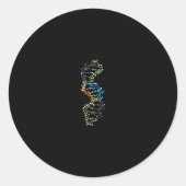 DNA-Strand Runder Aufkleber (Vorderseite)