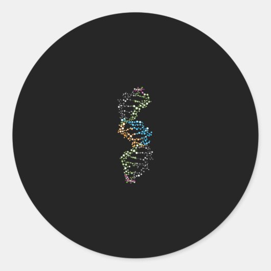 DNA-Strand Runder Aufkleber (Vorderseite)