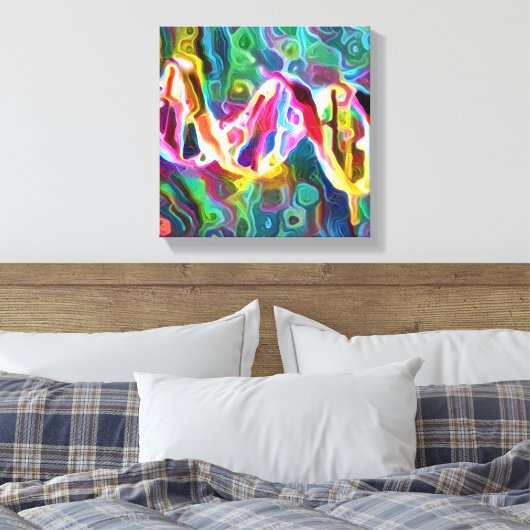 DNA-Strang-Artwork-Canvas Leinwanddruck (Insitu (Schlafzimmer))
