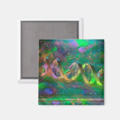 DNA-Strang-Artwork Magnet (Vorderseite/Rückseite)