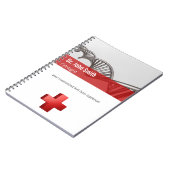 DNA-Strang-Kreuz der beruflichen Medizinwissenscha Notizblock (Linke Seite)