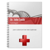 DNA-Strang-Kreuz der beruflichen Medizinwissenscha Notizblock (Vorderseite)