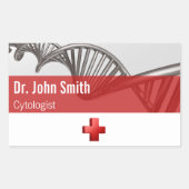 DNA-Strang-Kreuz der beruflichen Medizinwissenscha Rechteckiger Aufkleber (Vorderseite)