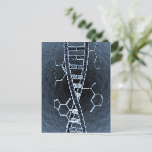 DNA-Strang Postkarte (Stehend Vorderseite)