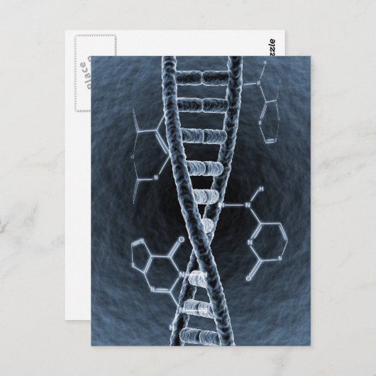 DNA-Strang Postkarte (Vorne/Hinten)