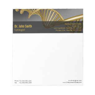 DNA-Strang Professional Gold Medizin Luxus Notizblock