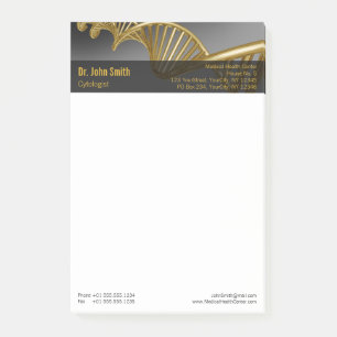 DNA-Strang Professional Medical Gold Luxus Post-it Klebezettel