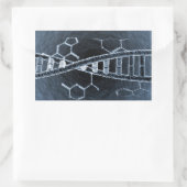 DNA-Strang Rechteckiger Aufkleber (Tasche)