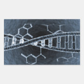 DNA-Strang Rechteckiger Aufkleber (Vorderseite)