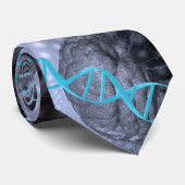 DNA-Strang und Gehirn Krawatte (Gerollt)