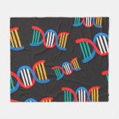 DNA-Stränge Fleecedecke (Vorderseite (Horizontal))