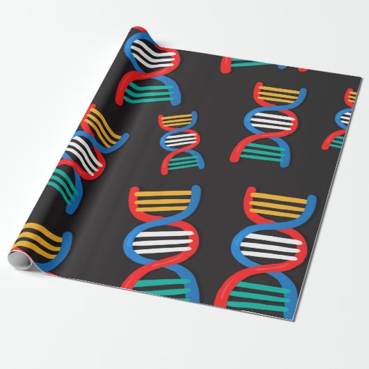 DNA-Stränge Geschenkpapier (Ungerollt)