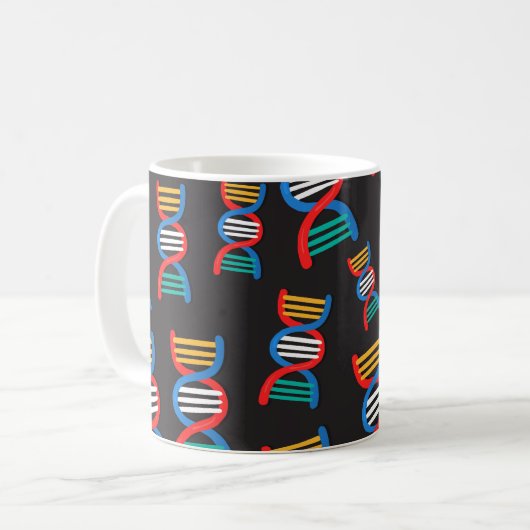 DNA-Stränge Kaffeetasse (Vorderseite Links)