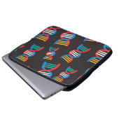 DNA-Stränge-Muster Laptopschutzhülle (Vorne Knopf)