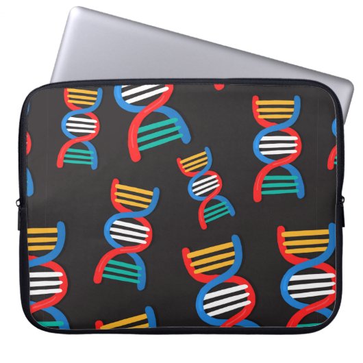 DNA-Stränge-Muster Laptopschutzhülle (Vorderseite)