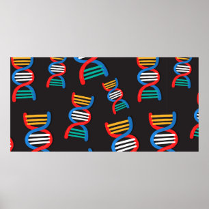 DNA-Stränge-Muster Poster