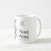 DNA-Struktur Deoxyribonukleinsäure Basendiagramm Kaffeetasse (VorderseiteRechts)