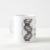 DNA-Struktur Deoxyribonukleinsäure Basendiagramm Kaffeetasse (Vorderseite Links)