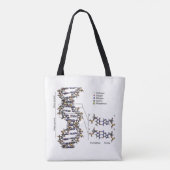 DNA-Struktur Deoxyribonukleinsäure Basendiagramm Tasche (Rückseite)