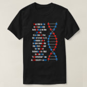 DNA-Text übermenschlich T-Shirt (Design vorne)