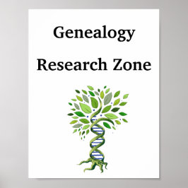 DNA-Tree der genealogischen Forschungszone Poster