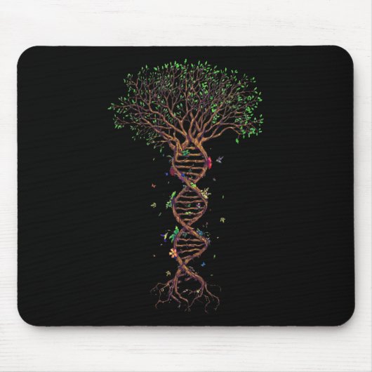 DNA Tree Genetic Funny Earth Day Pflanze A Tree Li Mousepad (Vorne)