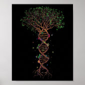 DNA Tree Genetic Funny Earth Day Pflanze A Tree Li Poster (Vorne)