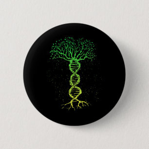 DNA Tree Life Genealogie Biologe Genetik Science Button