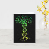 DNA Tree Life Genealogie Biologe Genetik Science Karte (Gelbe Blume)